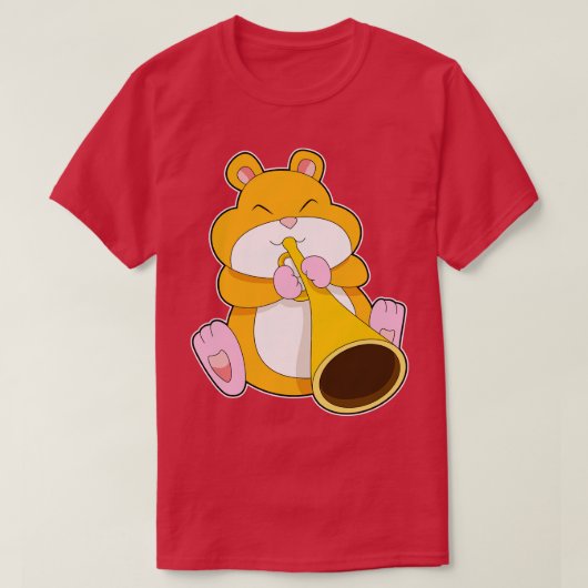 Hamster muzikant trompet t-shirt (Design voorkant)