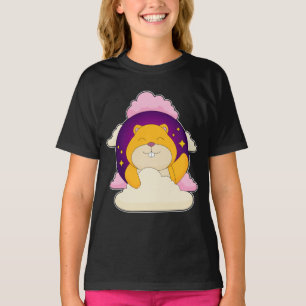 Hamster Nacht Sterren Wolken T-shirt