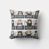 Hamster Ninja Print Kussen (Voorkant)