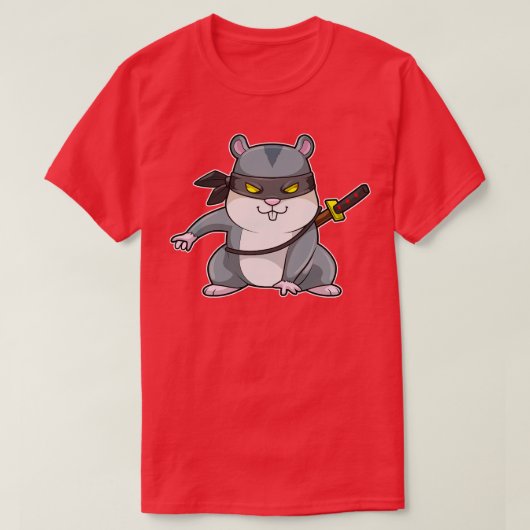Hamster Ninja Vechtkunst T-shirt (Design voorkant)