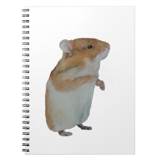 Hamster Notitieboek in het wit (Voorkant)