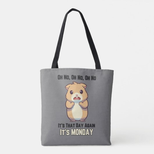 Hamster - Oh nee, het is die dag, het is maandag Tote Bag (Achterkant)