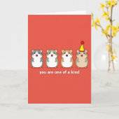 Hamster One Of A Kind Birthday Card Kaart (Gele Bloem)