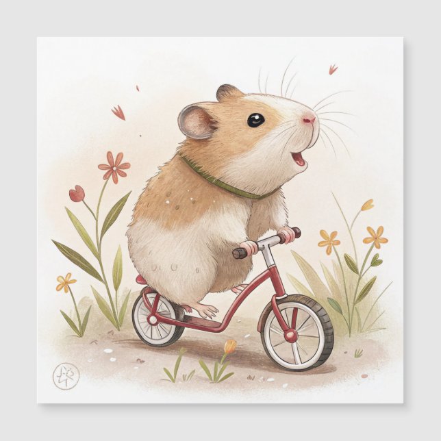 Hamster op de fiets (Voorkant)