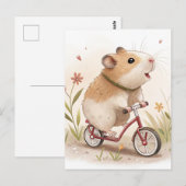 Hamster op de fiets briefkaart (Voorkant / Achterkant)