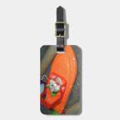 Hamster op een boot bagagelabel (Voorkant verticaal)