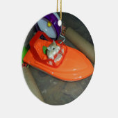 Hamster op een boot keramisch ornament (Rechts)