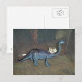 Hamster op een dinosaurus briefkaart (Voorkant / Achterkant)