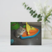 Hamster op een Jet-ski Briefkaart (Staand voorkant)