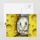 Hamster op een kaasplank briefkaart door Tanya Bon (Voorkant / Achterkant)