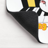 Hamster op een piano die popcorn eet muismat (Hoek)