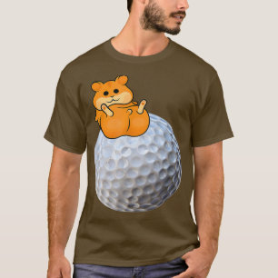 Hamster op Golf Ball Golfer Hamster Fans Funny T-shirt