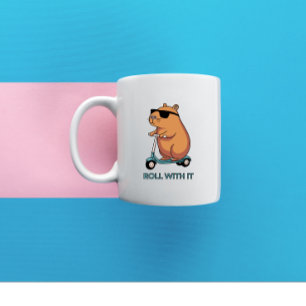 hamster op scooter koffiemok