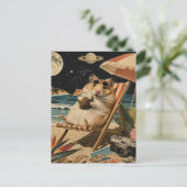 Hamster op vakantie collage briefkaart (Staand voorkant)