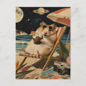 Hamster op vakantie collage briefkaart (Voorkant)