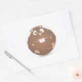 hamster ovale sticker (Envelop)