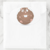 hamster ovale sticker (Tas)