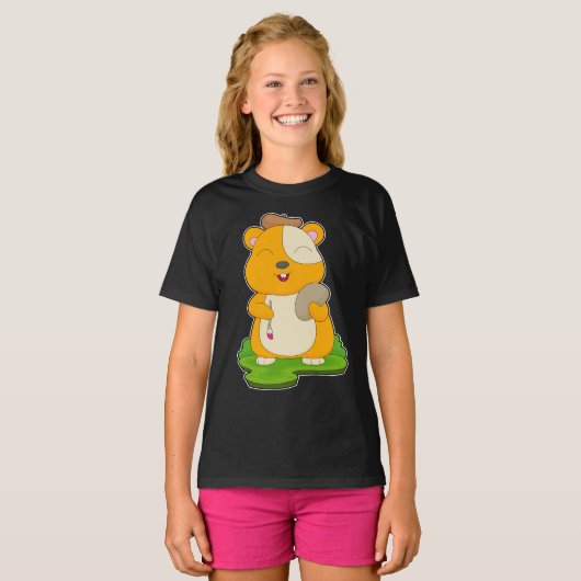 Hamster Painter Paint penseel Schilderen T-shirt (Voorkant volledig)