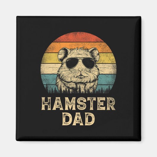 Hamster Papa Hamster Liefhebbers Papa Vaderdag Magneet (Voorkant)