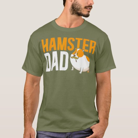 Hamster papa vaders dag knaagdier hamster klein hu t-shirt (Voorkant)