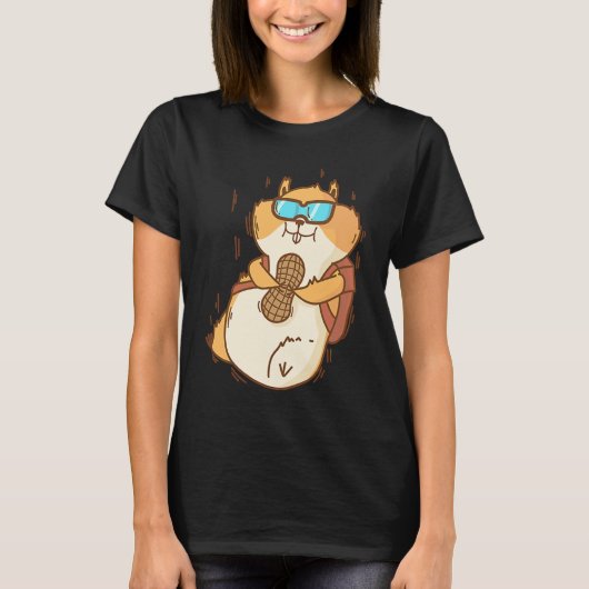 Hamster parachutespringen Knaagdier T-shirt (Voorkant)