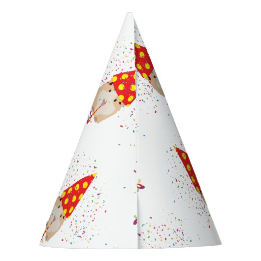 Hamster Parting - Dieren met een partij Feesthoedjes (Achterkant)