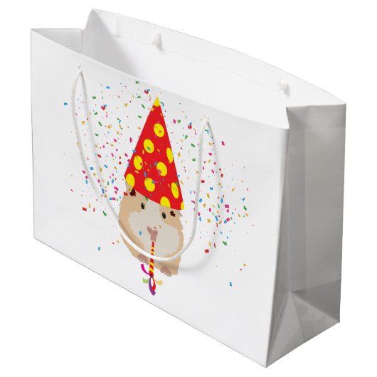 Hamster Parting - Dieren met een partij Groot Cadeauzakje (Achterkant Gekanteld)