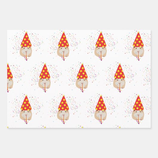 Hamster Parting - Dieren met een partij Inpakpapier Vel (Voorkant 3)