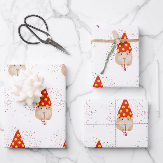 Hamster Parting - Dieren met een partij Inpakpapier Vel (Voorkant)