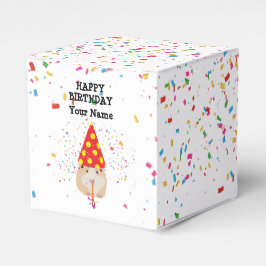 Hamster Parting - Dieren op Birthday Party Bedankdoosjes