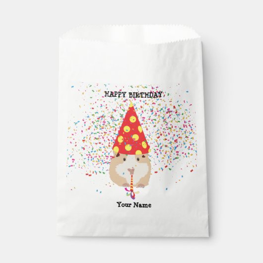 Hamster Parting - Dieren op Birthday Party Bedankzakje (Voorkant)