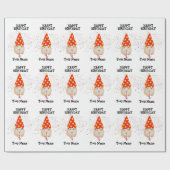 Hamster Parting - Dieren op Birthday Party Name Cadeaupapier (Vlak)