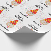 Hamster Parting - Dieren op Birthday Party Name Cadeaupapier (Hoek)