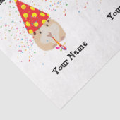 Hamster Parting - Dieren op Birthday Party Name Tissuepapier (Detail)