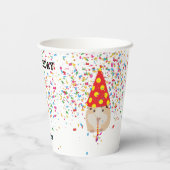 Hamster Parting - Dieren op Birthday Party Papieren Bekers (Achterkant)