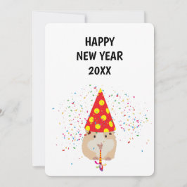 Hamster Parting - Dimals Holiday New Years Card Feestdagenkaart