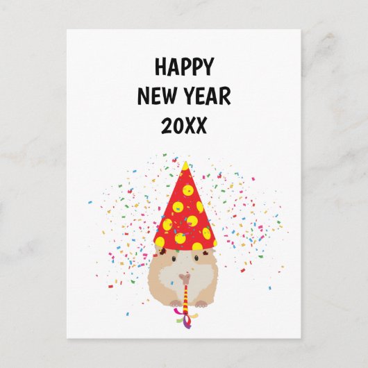 Hamster Parting - Dimals Holiday New Years Card Feestdagenkaart (Voorkant)