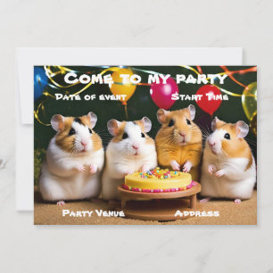 Hamster Party uitnodiging