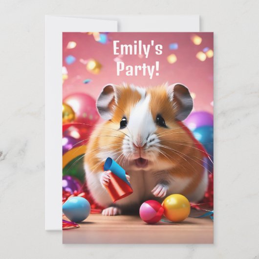 Hamster Party uitnodiging (Voorkant)