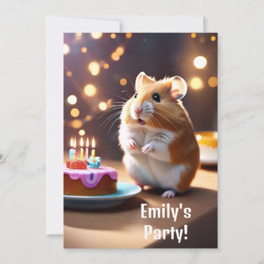 Hamster Party uitnodiging (Voorkant)