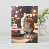 Hamster Party uitnodiging (Staand voorkant)