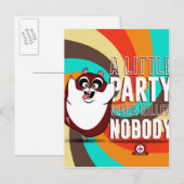 Hamster Party Uitnodiging Briefkaart (Voorkant / Achterkant)