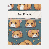 Hamster Patroon Print Fleece Deken (Voorkant)