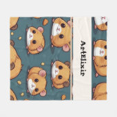 Hamster Patroon Print Fleece Deken (Voorkant (Horizontaal))