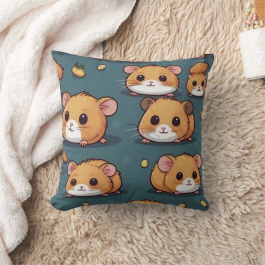 Hamster Patroon Print Kussen (Deken)