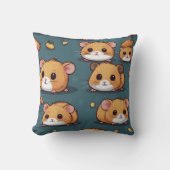 Hamster Patroon Print Kussen (Voorkant)