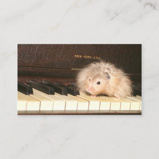 Hamster piano-visitekaartje visitekaartje (Voorkant)