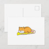 Hamster & Pizza met kaas Briefkaart (Voorkant / Achterkant)