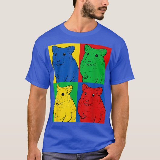 Hamster Pop Art - Retro Rodent T-shirt (Voorkant)