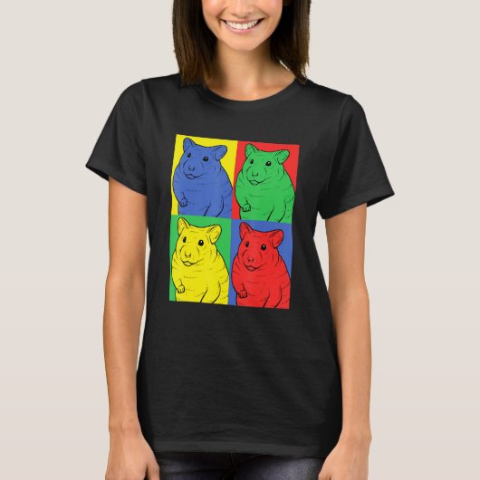 Hamster Pop Art - Retro Rodent T-shirt (Voorkant)